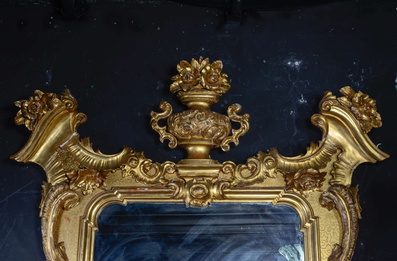 Baroque Huge Mid-19th Century Mirror For Sale