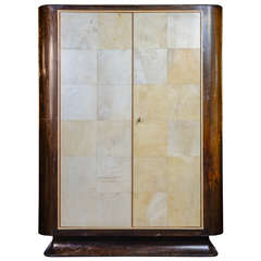 Cabinet with Parchmin Doors, Macassar Ebony, Inside Sycamore
