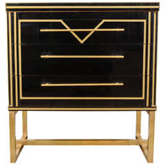 Pair of Nightstands in Tinted Glass