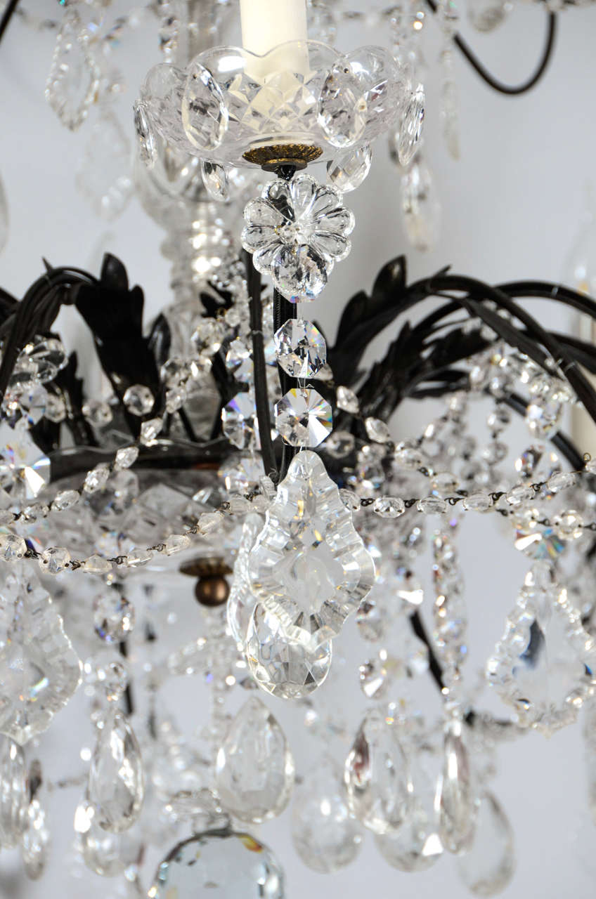 Crystal Chandelier In Excellent Condition For Sale In Saint-Ouen, FR