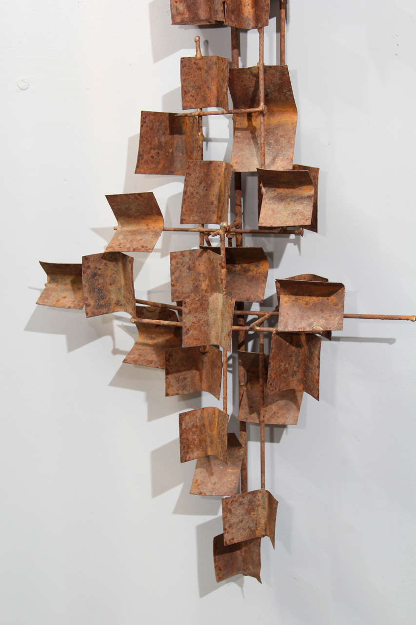 Rusted Wall Sculpture In Distressed Condition For Sale In Seattle, WA