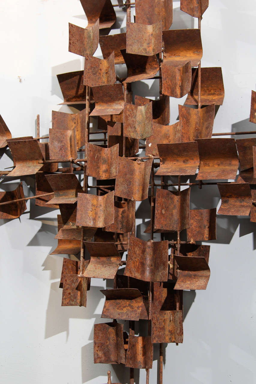 20th Century Rusted Wall Sculpture For Sale