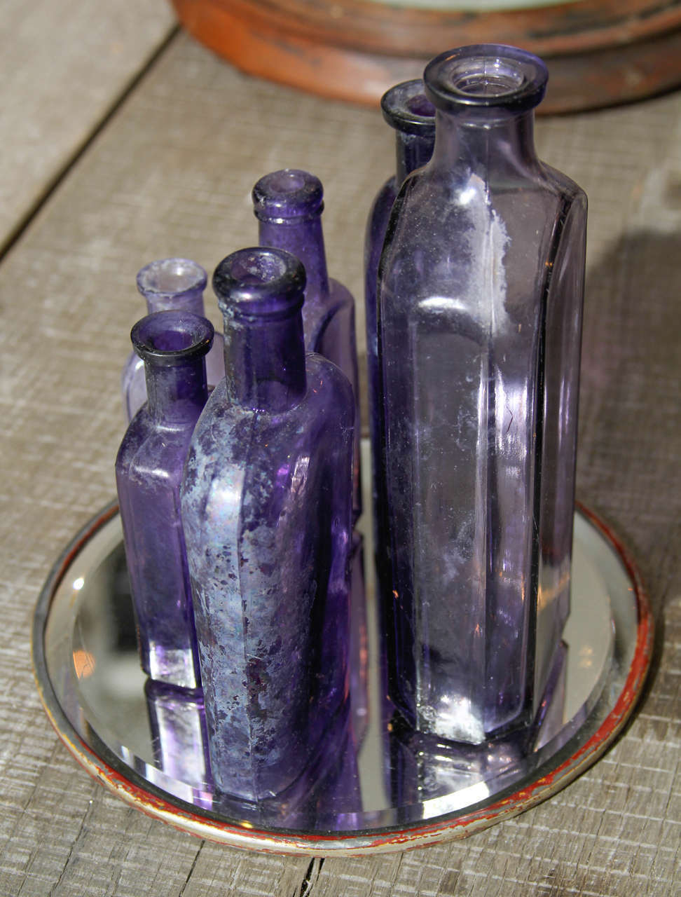 Group of Six Purple Bottles 1