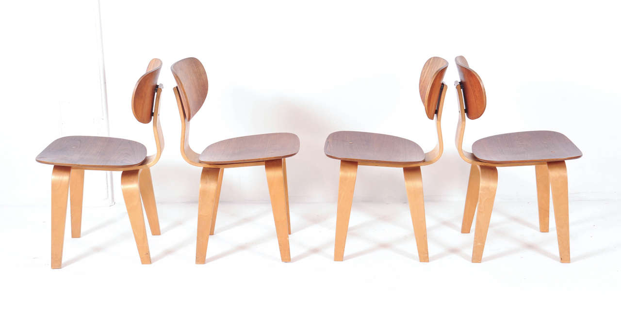 Mid-20th Century Set of 4 Cees Braakman for Pastoe Dining Chairs, Model SB13, Combex Series