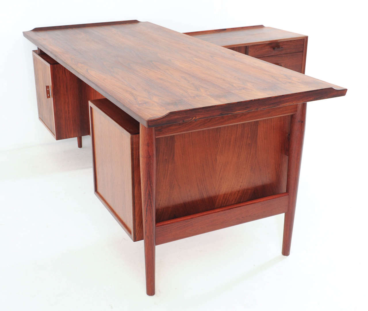 Mid-Century Modern Arne Vodder for Sibast L-shaped Executive Desk and Sideboard