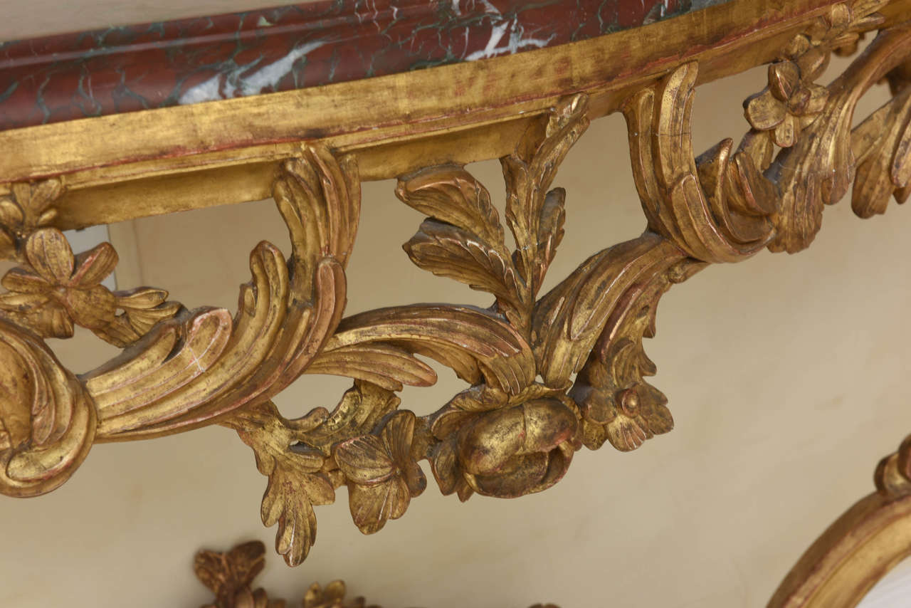 Pair of 18th Century Louis XV Giltwood Console Tables 2