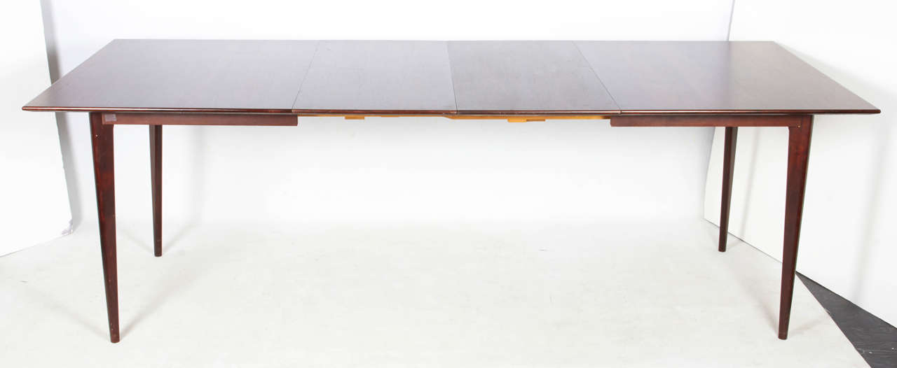 Rosewood Dining Table by Seffle Mobelfabrik, Sweden In Good Condition In New York, NY