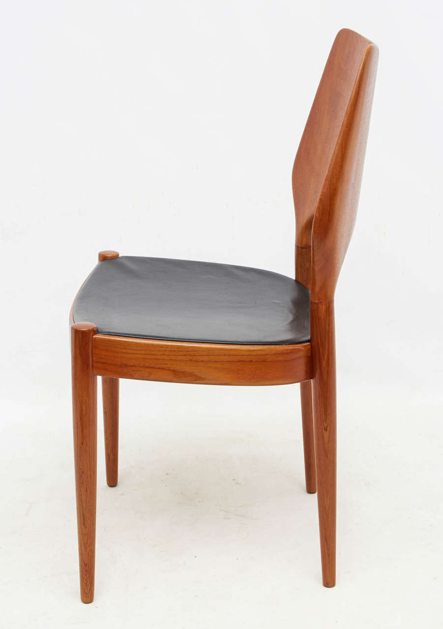 Danish Set of Six Dining Chairs by Arne Hovmand-Olsen for Mogens Kold