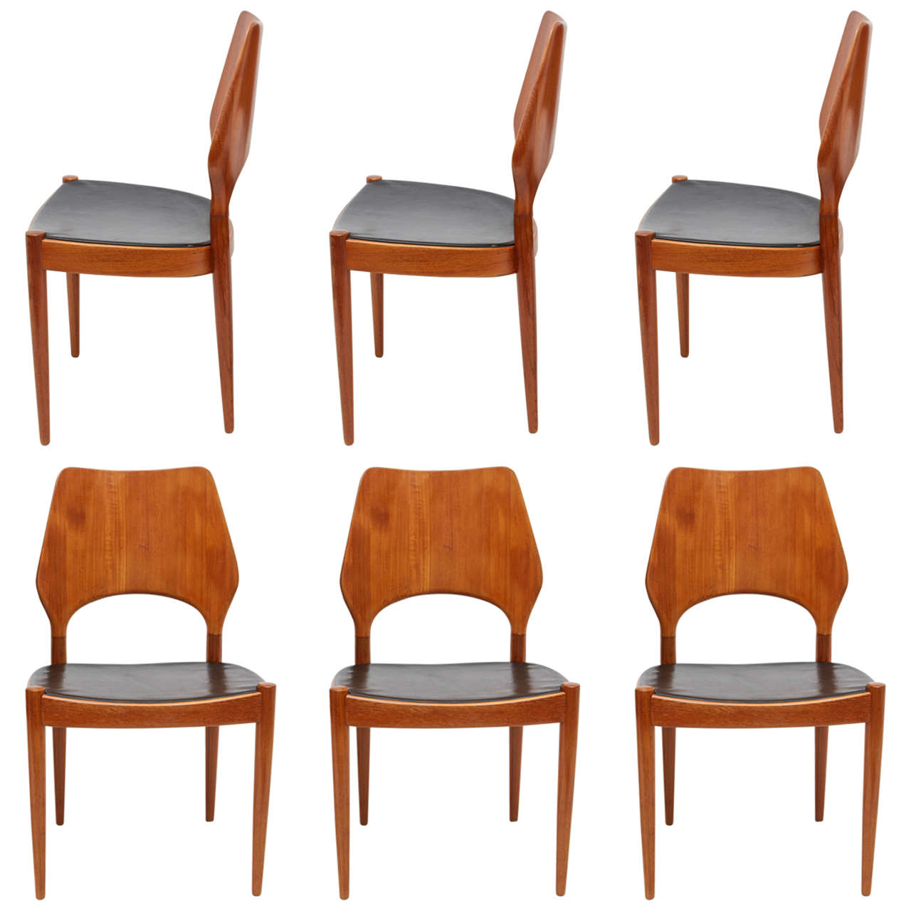 Set of Six Dining Chairs by Arne Hovmand-Olsen for Mogens Kold