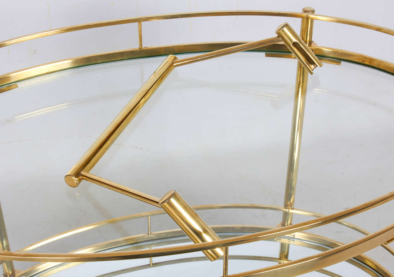 Italian Brass Serving Cart 1