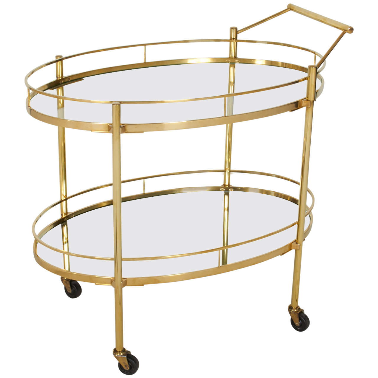 Italian Brass Serving Cart