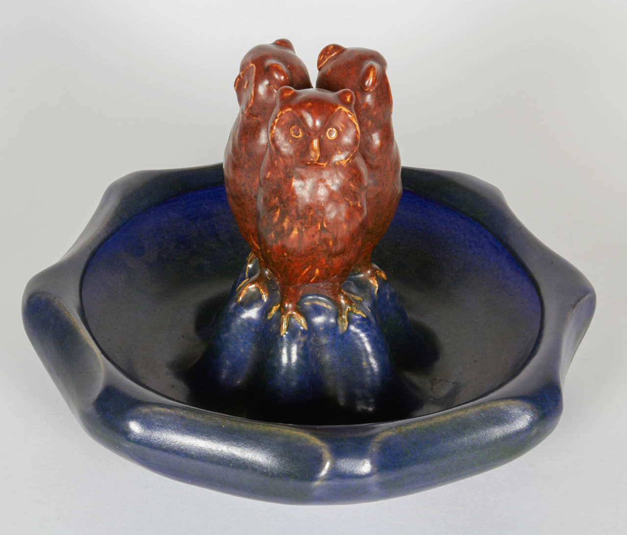 Danish Ceramic Owl Vessel
