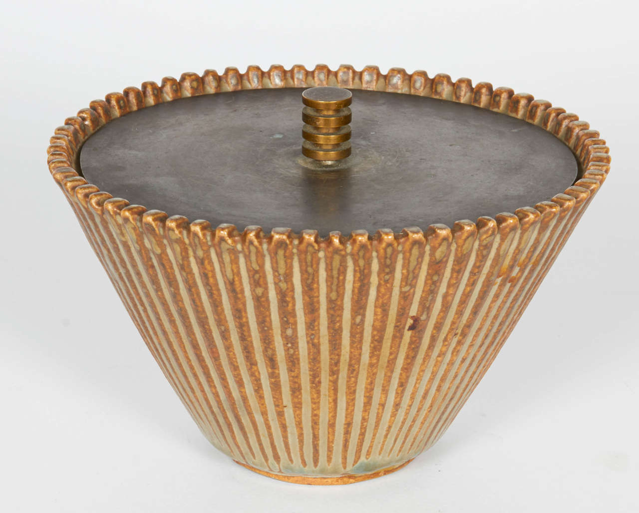 Ceramic Bowl with Lid by Arne Bang