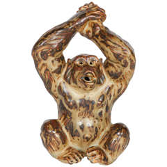 Stoneware Monkey by Knud Kyhn for Royal Copenhagen