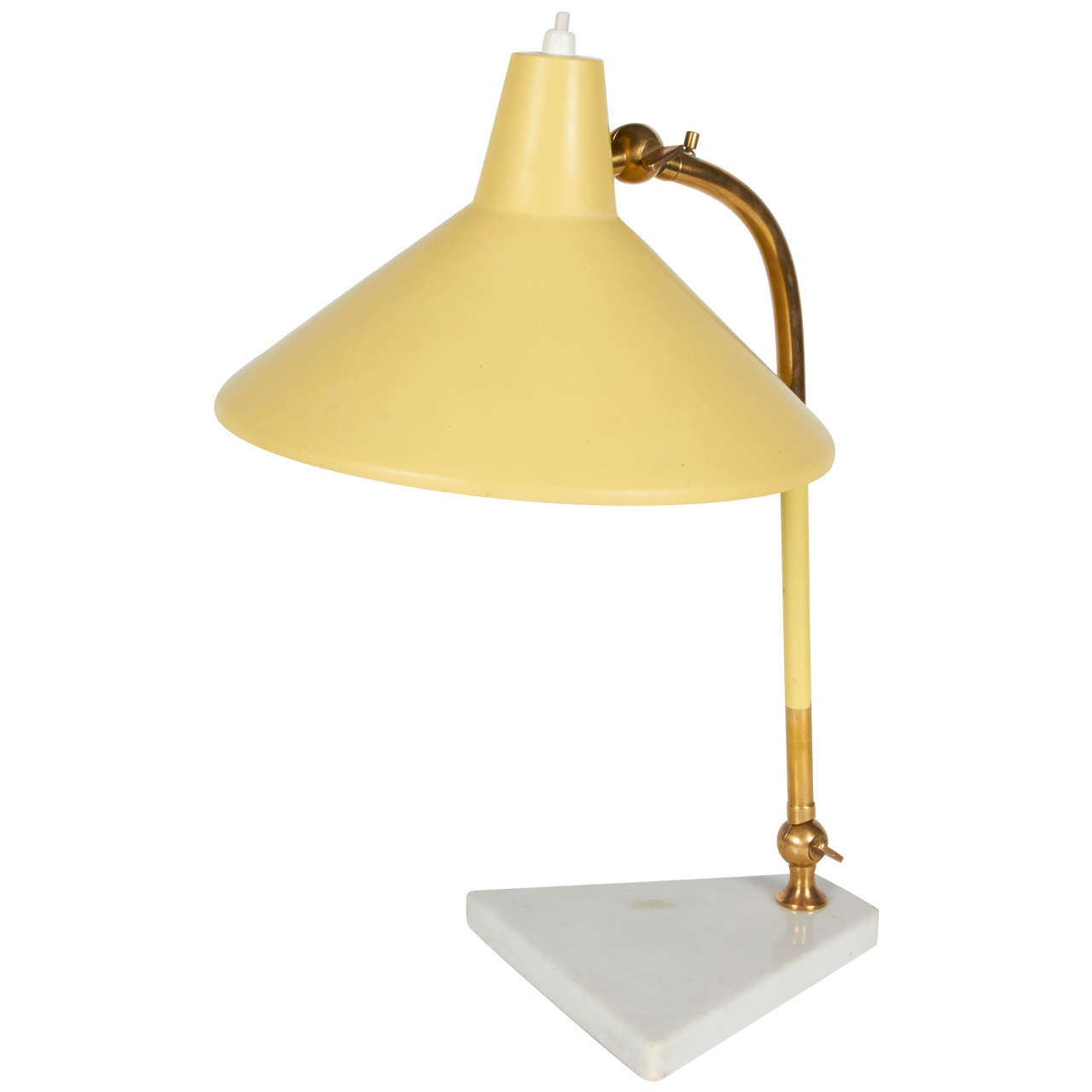 Mid Century Articulating Desk Lamp With Marble Base Italy 1950s Mid Century Articulating Desk Lamp With Marble Base Italy 1950s For