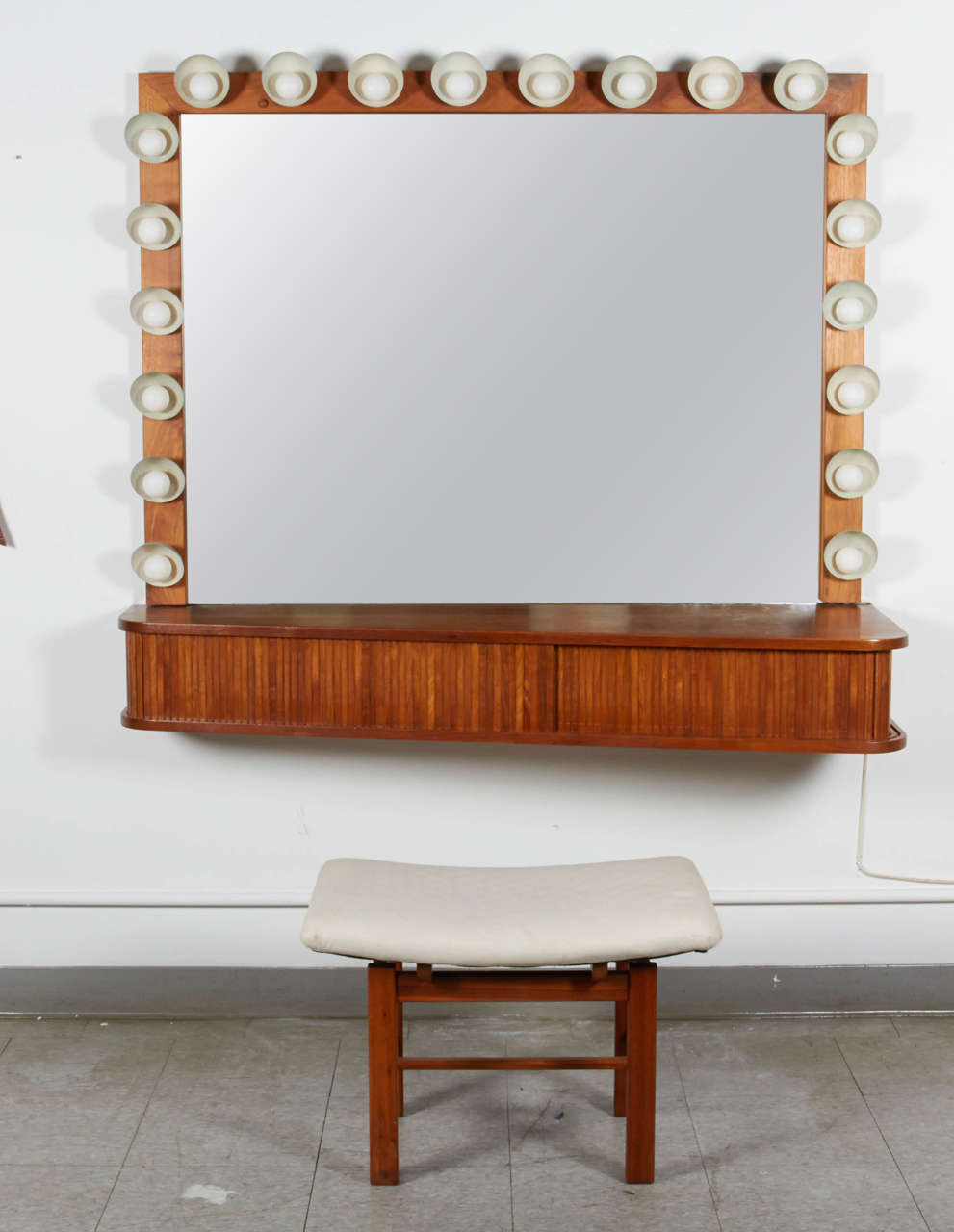 Custom Vanity with Perforated Metal Light Shades, Richard M. Wakamoto