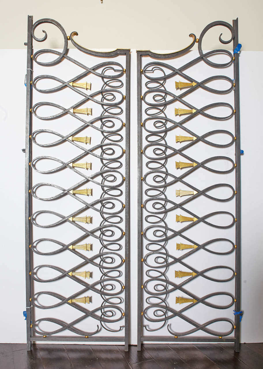 Art Deco Style Iron Gates In Good Condition In Nashville, TN