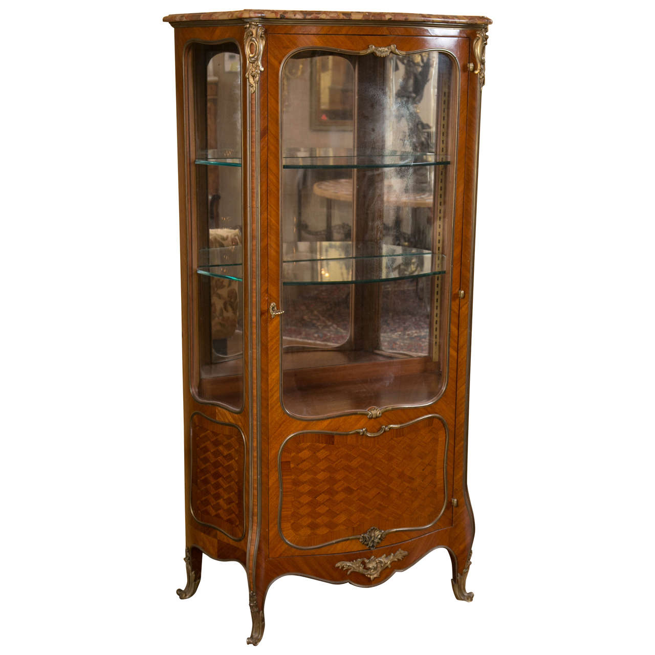 Louis XV Style Bronze Mounted Vitrine by "Maison Krieger"