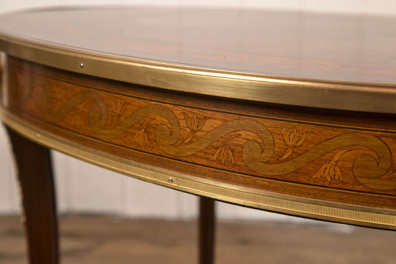 Gilt Louis XV Style Bronze Mounted Marquetry Low Table