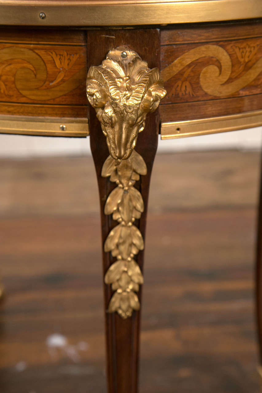 Louis XV Style Bronze Mounted Marquetry Low Table In Good Condition In Bridgeport, CT