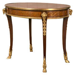 Louis XV Style Bronze Mounted Marquetry Low Table