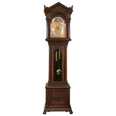 Antique Carved Mahogany Grandfather Clock Tiffany & Co.