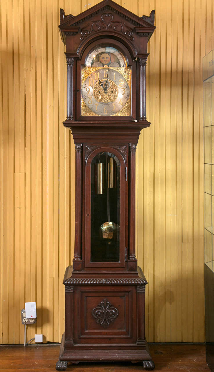 Carved Mahogany Grandfather Clock Tiffany and Co. at 1stDibs tiffany