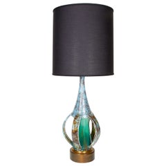 Danish Mid-Century Modern Pottery Lamp with Sculptural Form