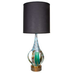 Danish Mid-Century Modern Pottery Lamp with Sculptural Form 6