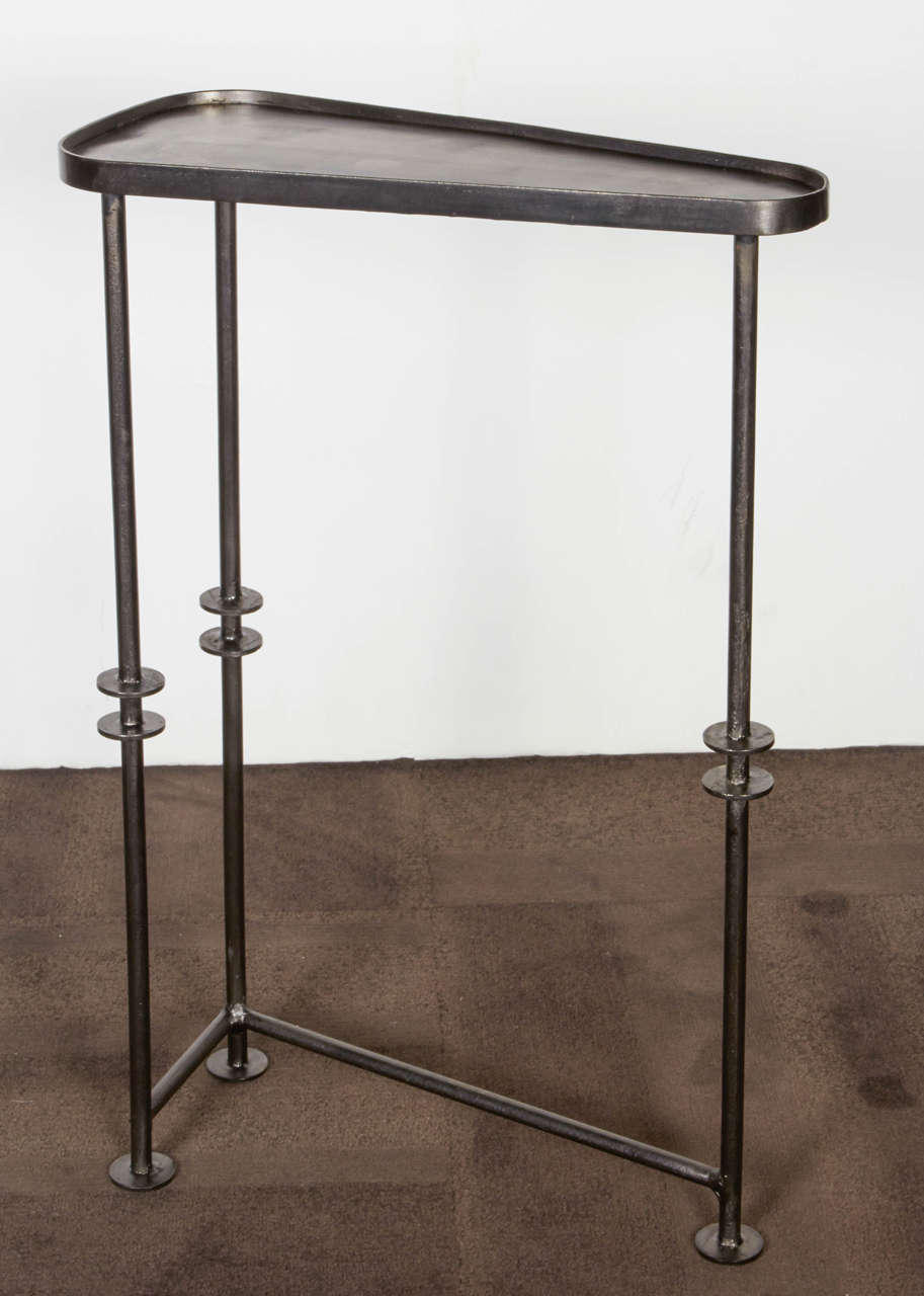 Industrial Nesting Tables and Side Tables in Burnished Metal 2