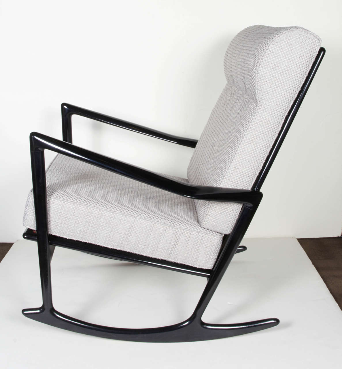 Danish Mid-Century Modernist Rocking Chair Designed by Ib Kofod-Larsen