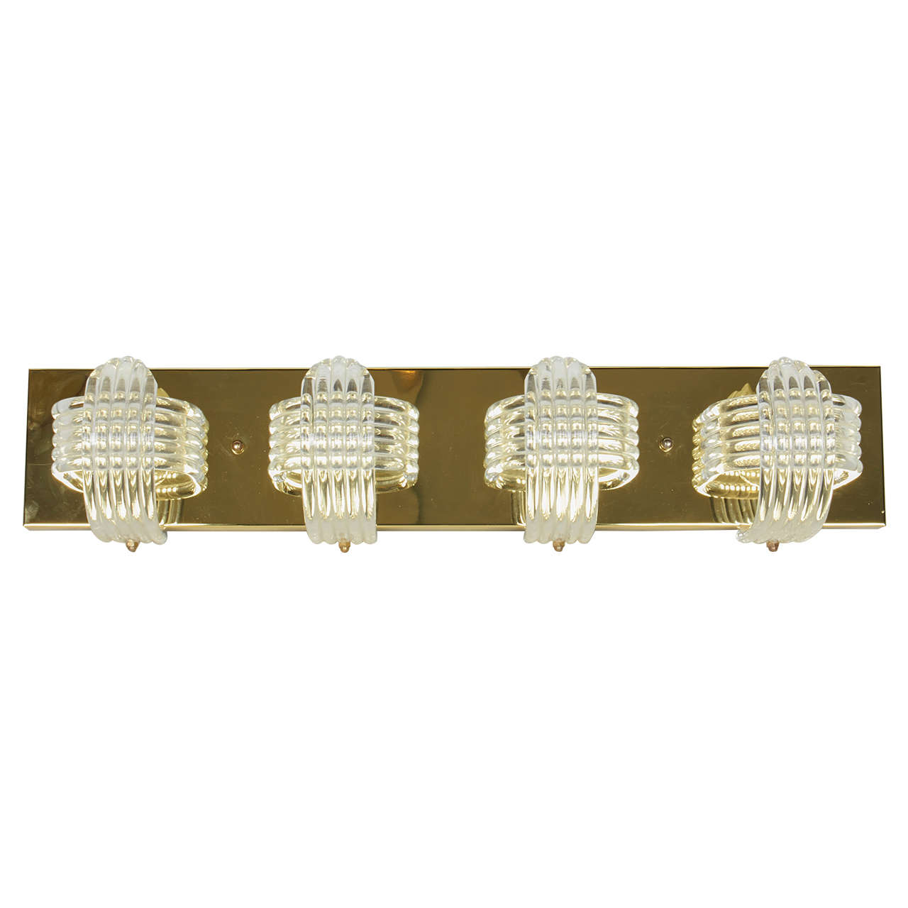 Vintage Brass Vanity Light and Wall Sconce with Sculpted Lucite Details