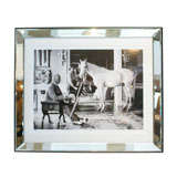 Photograph in Beveled Mirrored Frame