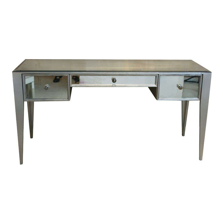 Mirrored 3-Drawer Vanity/Desk