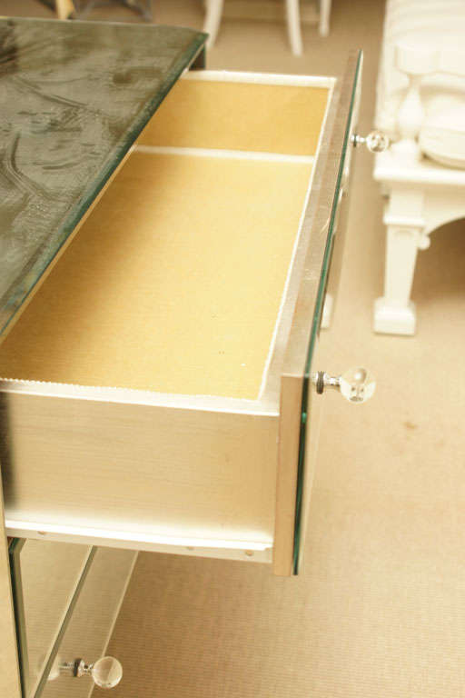 Pair of Venetian 3-Drawer Mirrored Commodes 2