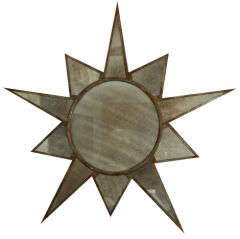 Painted Metal Frame Moroccan Star Mirror