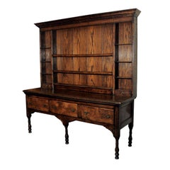 Antique English Dresser on Turned Legs