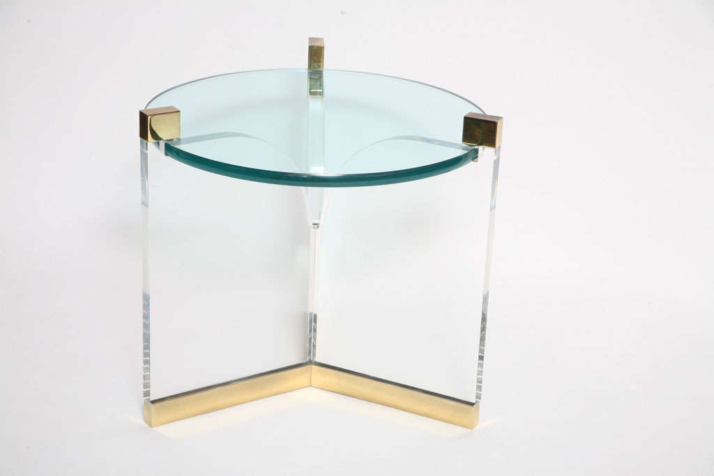 Acrylic and Glass Occasional Table by Charles Hollis Jones at 1stdibs