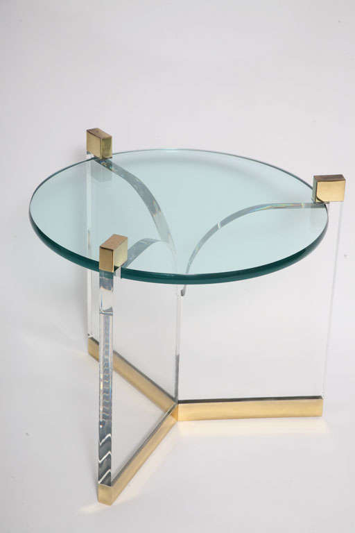 Acrylic and Glass Occasional Table by Charles Hollis Jones at 1stdibs