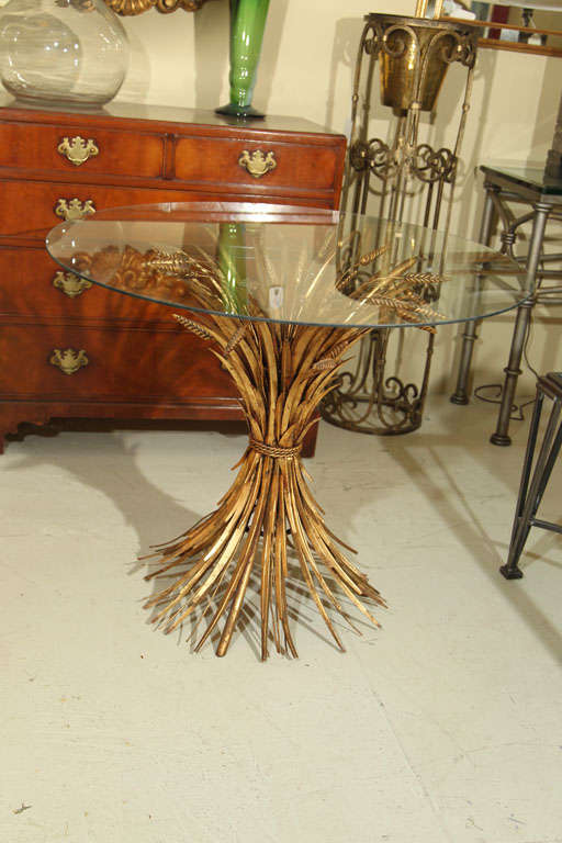 Gilt  Metal  Sheaf  of  Wheat  Table