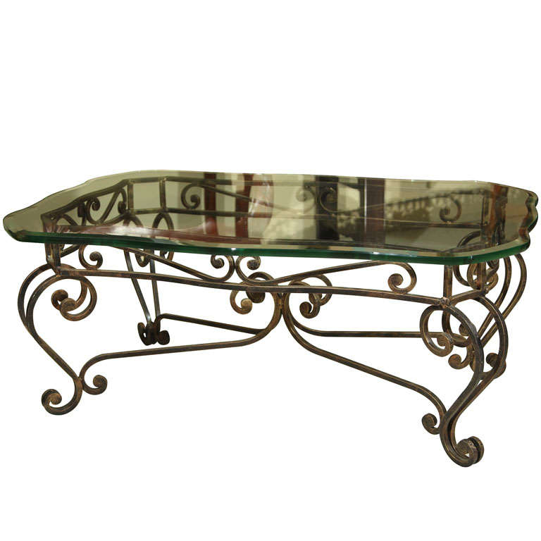 Wrought Iron Cocktail Table at 1stDibs