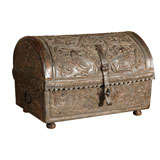 Hand Tooled Small Leather Coffer