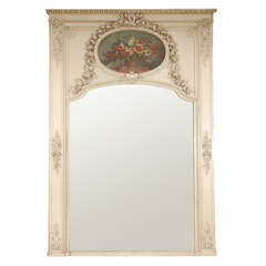 Antique 19th French Trumeau Mirror