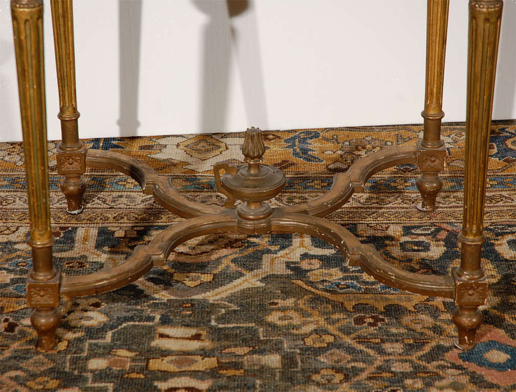 Antique French  Gilt Table with Marble top 2