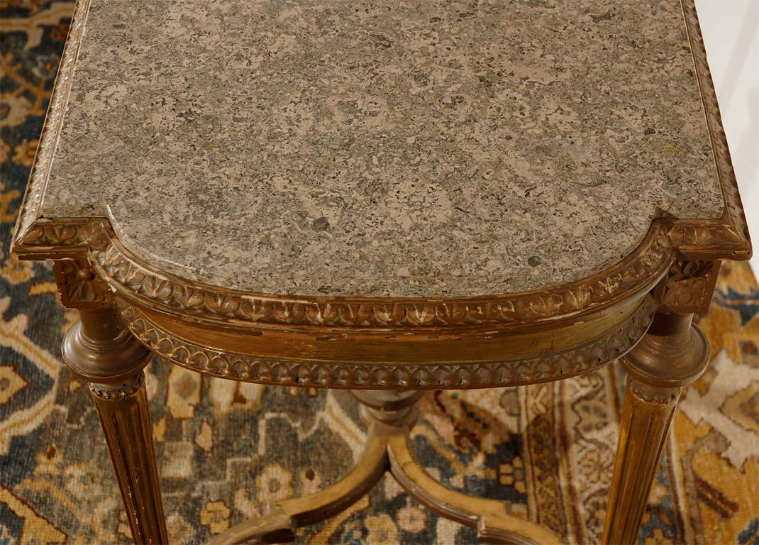 Antique French  Gilt Table with Marble top 5