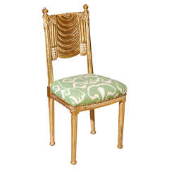 Art Deco Style Gilt Drape Chair