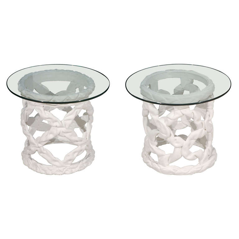 Pair of Plaster Side tables