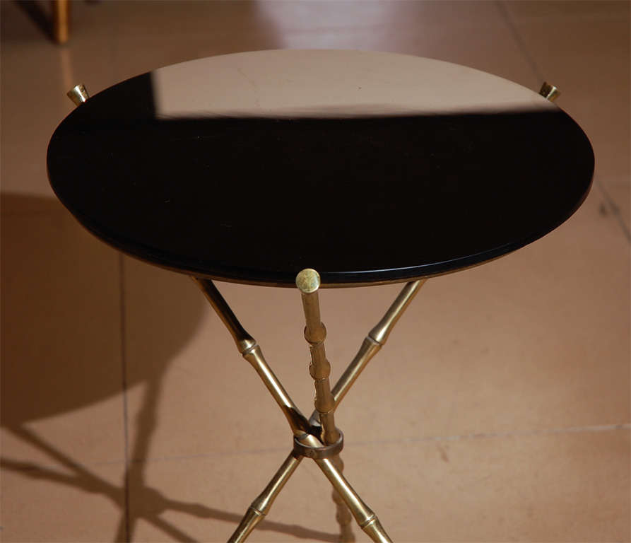 American Brass Bamboo Gueridon Side Table