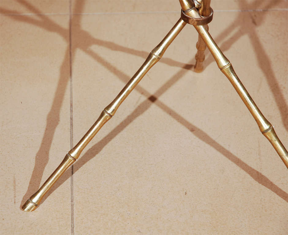 Brass Bamboo Gueridon Side Table 1