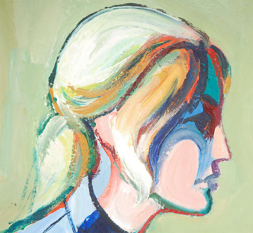 Abstract Portrait In Good Condition For Sale In South Pasadena, CA